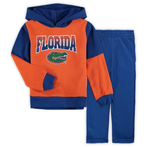 Florida Gators Preschool Boys Orange Blue Sideline Hoodie & Pants Set Size 4